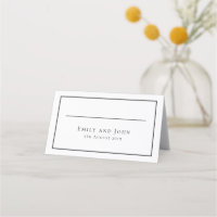 Black Typography Single Line Border Names Date