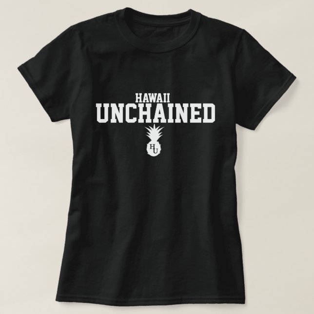 Black unchained womens tee (Design Front)