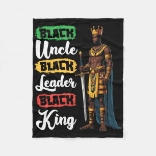 Black Uncle Black Leader Black King American Afric Fleece Blanket