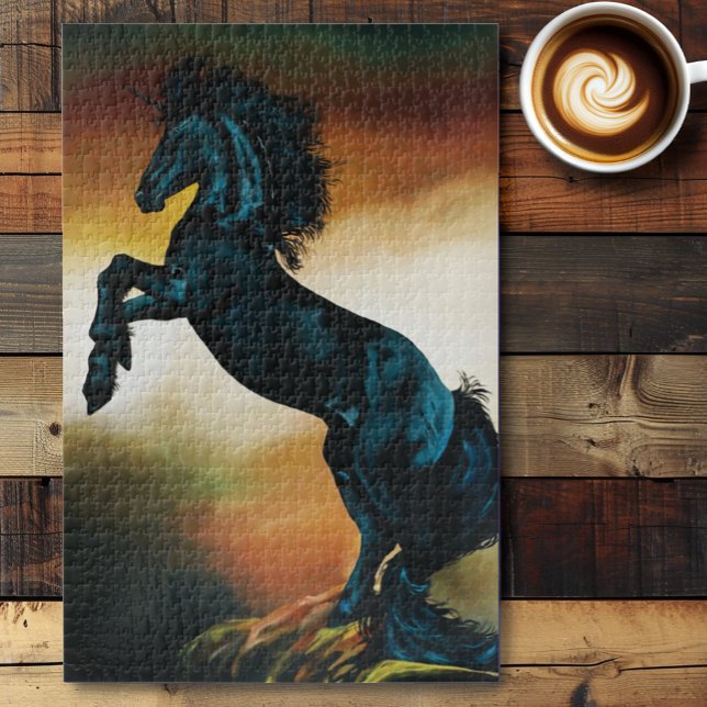 Black Unicorn Fantasy Dance Jigsaw Puzzle (Creator Uploaded)