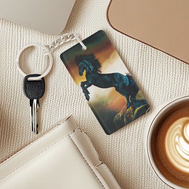 Black Unicorn Fantasy Dance Key Ring (Creator Uploaded)