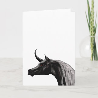 Black Unicorn Greeting Card