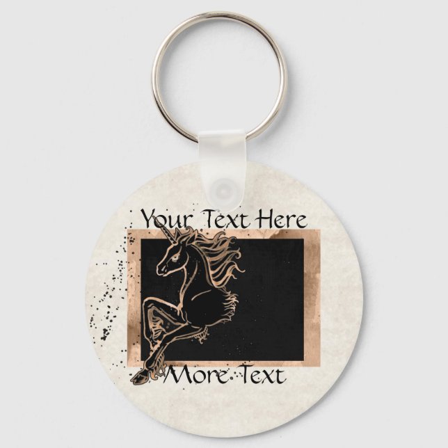 Black Unicorn Keychain (Front)