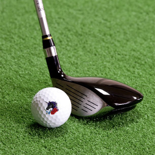 Black Unicorn Purple Midnight Garden Flowers Golf Balls
