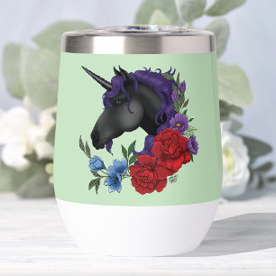 Black Unicorn Purple red Sage Flowers