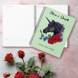 Black Unicorn Purple Red Sage Flowers Wedding Planner