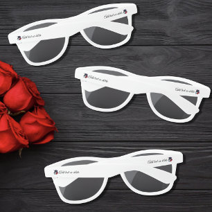 Black Unicorn Red Purple Flowers Sunglasses