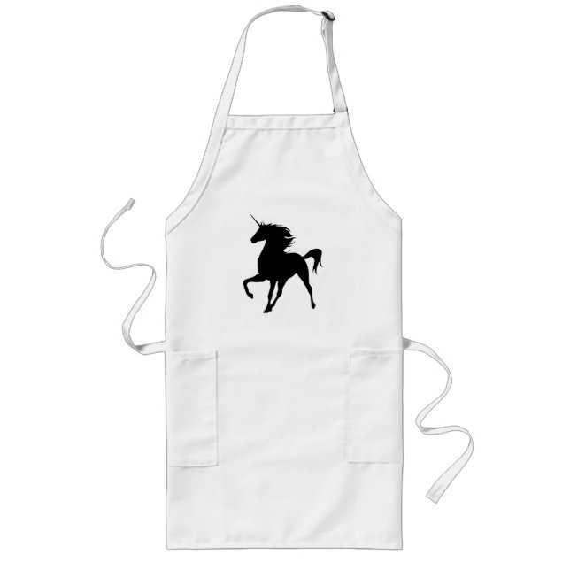 Black Unicorn Silhouette Apron (Front)