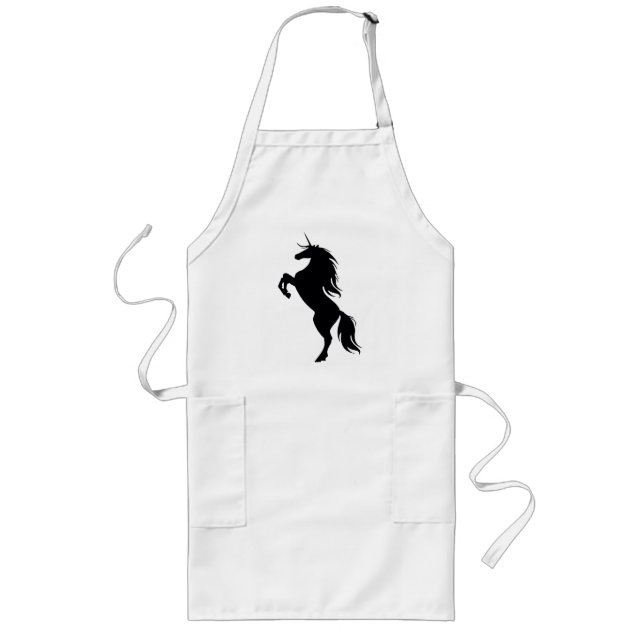 Black Unicorn Silhouette Apron (Front)