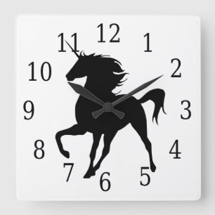 Black Unicorn Silhouette Clock