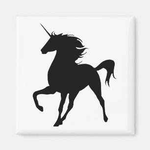 Black Unicorn Silhouette Magnet