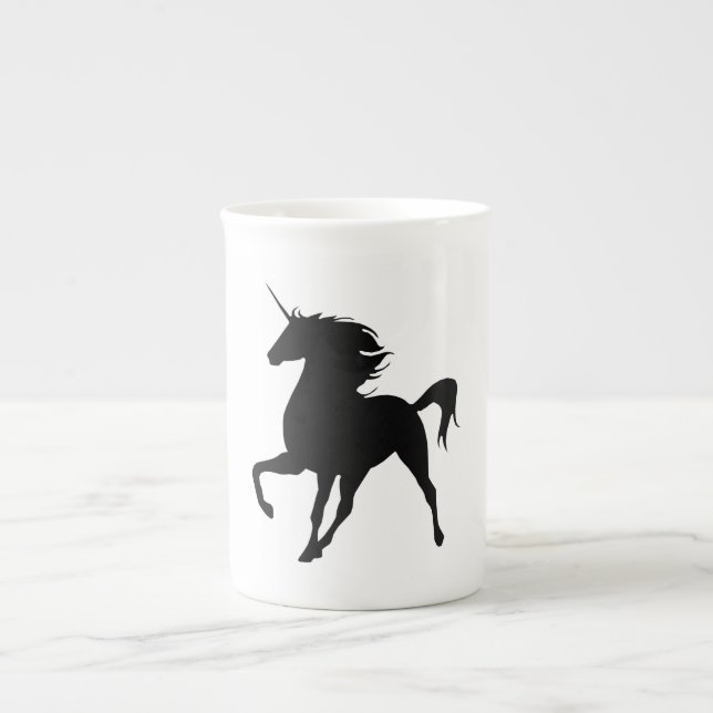 Black Unicorn Silhouette Mug (Front)