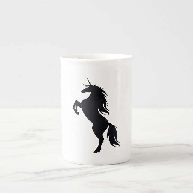 Black Unicorn Silhouette Mug (Front)