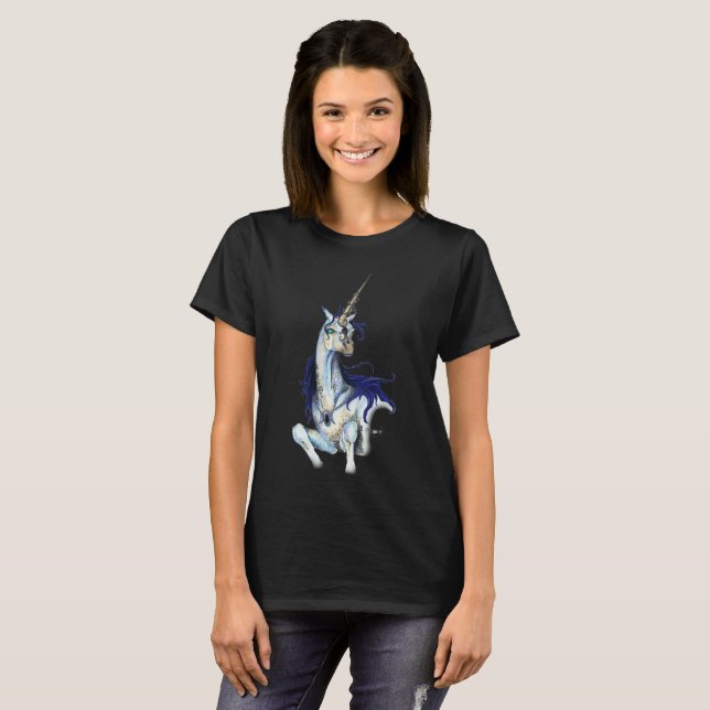 Black unicorn TShirt (Front Full)