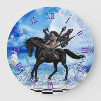 Black Unicorn Wall Clock