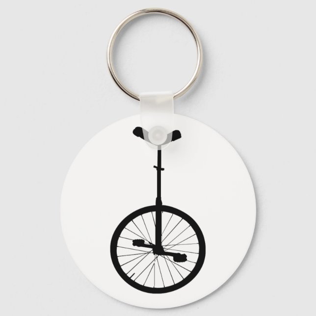 Black Unicycle Key Ring (Front)