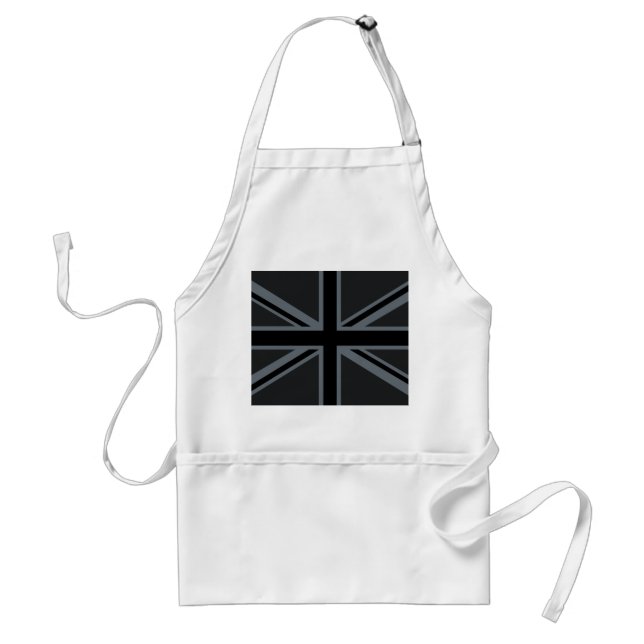 Black Union Jack British Flag Decor Standard Apron (Front)