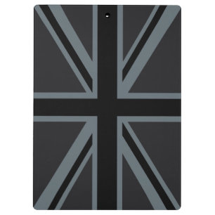 Black Union Jack Flag Design Clipboard