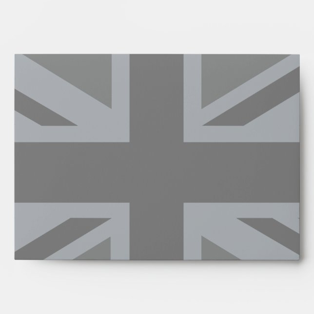 Black Union Jack Flag Design Decor Envelope (Front)