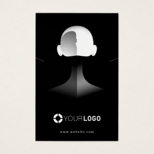 black unique portrait custom logo earring display