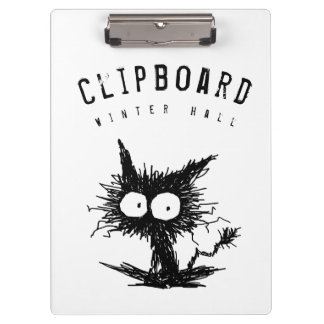 Black Unkempt Kitten GabiGabi Clipboard