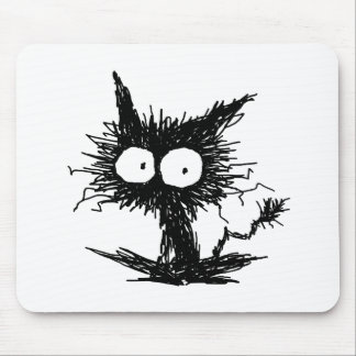 Black Unkempt Kitten GabiGabi Mouse Pad