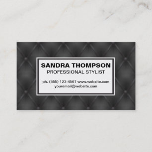 Black Upholstered Fabric Business Card