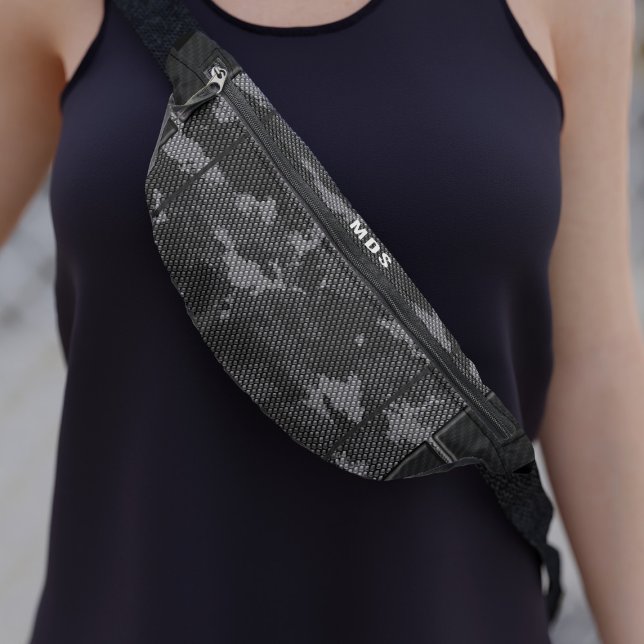 Black Urban Camo Monogram Fanny Pack (Fan of fanny packs? Just add your initials to this urban camo one)