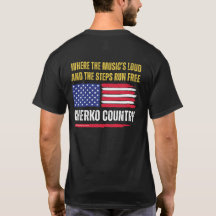 (Black) US Flag / Music's Loud & Steps Run Free