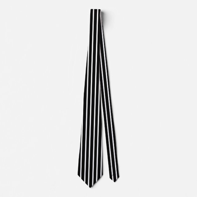 Black V Striped Tie (Front)