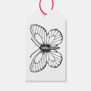 Black-veined white butterfly gift tags
