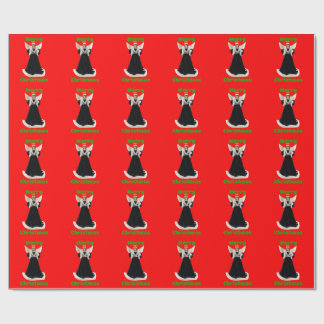 Black Velvet Angel Red Wrapping Paper