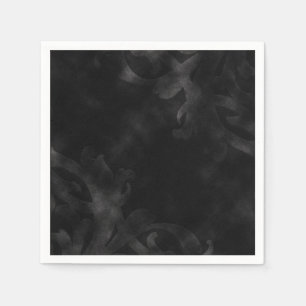 Black Velvet Elegant Vintage Glam Glamour Party Napkin