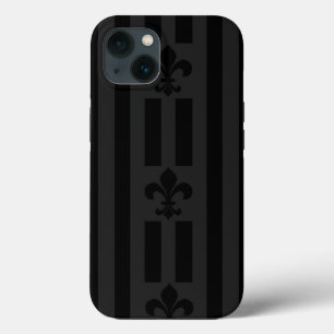 Black Velvet Fleur de Lis iPhone 13 Case