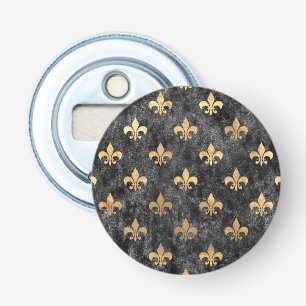 Black Velvet Fleur De Lis Mardi Gras Orleans Bottle Opener