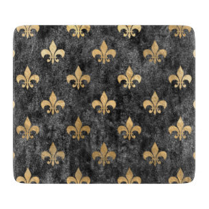 Black Velvet Fleur De Lis Mardi Gras Orleans Cutting Board
