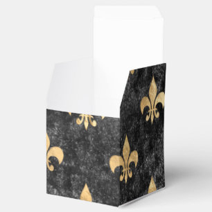 Black Velvet Fleur De Lis Mardi Gras Orleans Favour Box