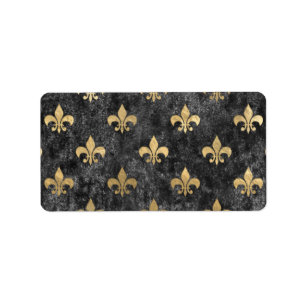 Black Velvet Fleur De Lis Mardi Gras Orleans Label