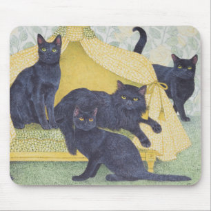 Black velvet mouse pad