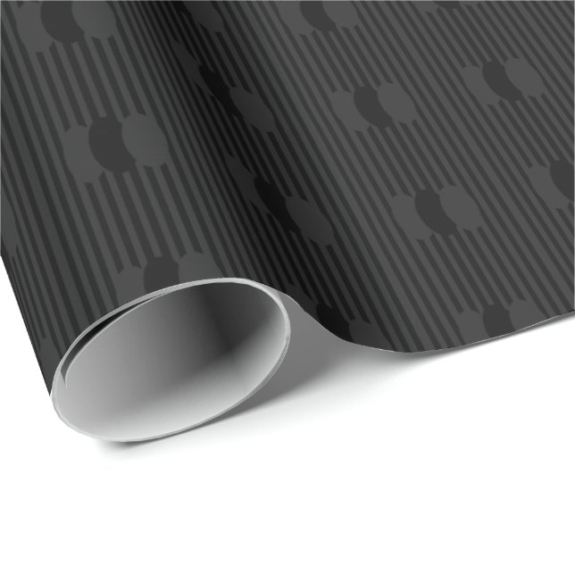Black Velvet Ovals Wrapping Paper (Roll Corner)