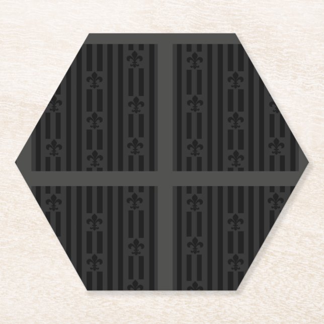 Black Velvet Paper Coaster (Front)