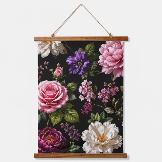 Black Velvet Rose  Tapestry (Front)