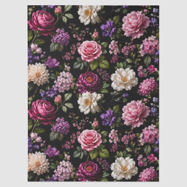 Black Velvet Rose  Tissue Paper (Front)
