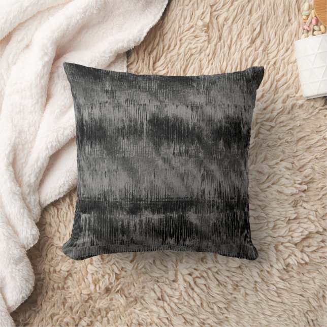 Black Velvet Tie-Dye Cushion (Blanket)