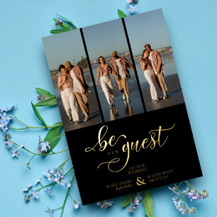 Black Vertical 3 Photos Collage Handwritten Fancy