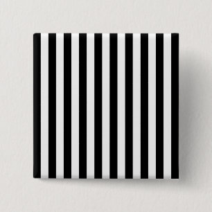 Black Vertical Stripes 15 Cm Square Badge