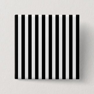 Black Vertical Stripes 15 Cm Square Badge