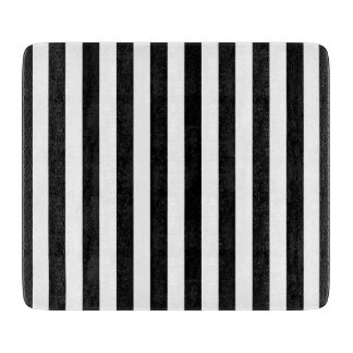 Black Vertical Stripes Cutting Board
