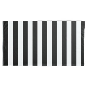 Black Vertical Stripes Pillowcase