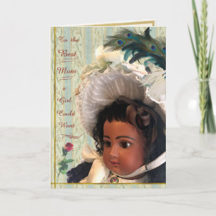 Black Victorian Doll Card for Mum
